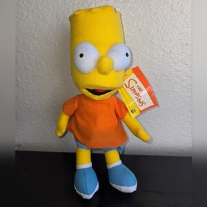 Vintage The Simpson Bart Simpson Plush 1999 10” Tall NEW